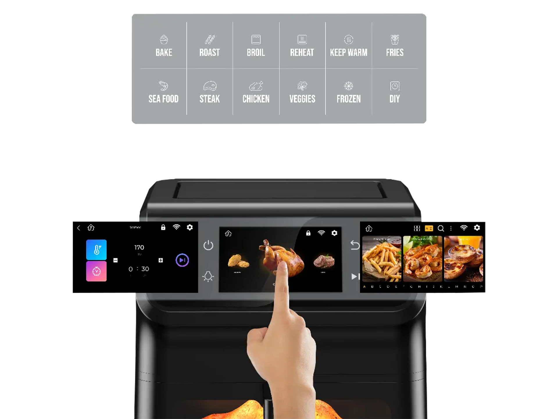 Air Fryer Smart Pro — ekran TFT 4.3 inç